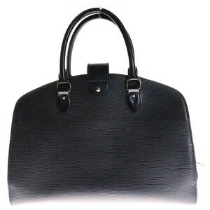 Louis Vuitton Leather Handbag Black Pont Epi Neuf